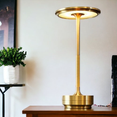 Stellarglo Kabellose LED-Tischleuchte mit Smart Touch – Dimmbar, Edelstahl, Ideal für Innen und Außen-2