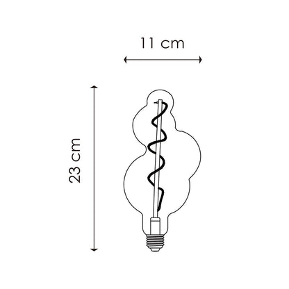 Dimmbare LED Bubble Spiral E27 4W 300Lm 3000K Klar