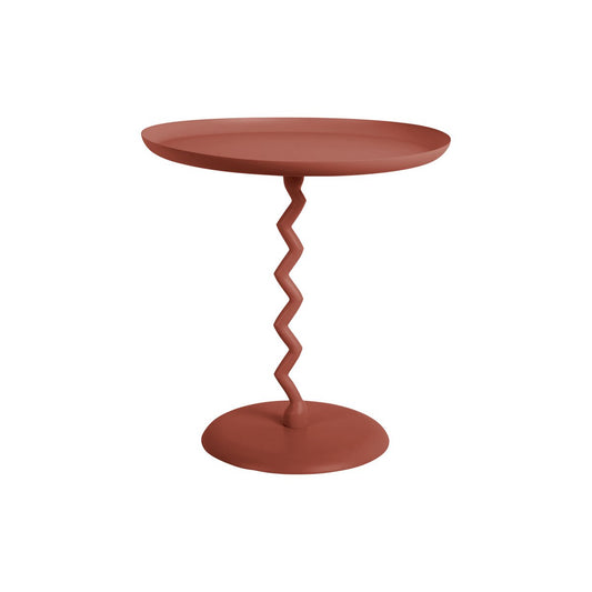 Beistelltisch Zig Zag – Rot – Moderner Metalltisch, retro stil