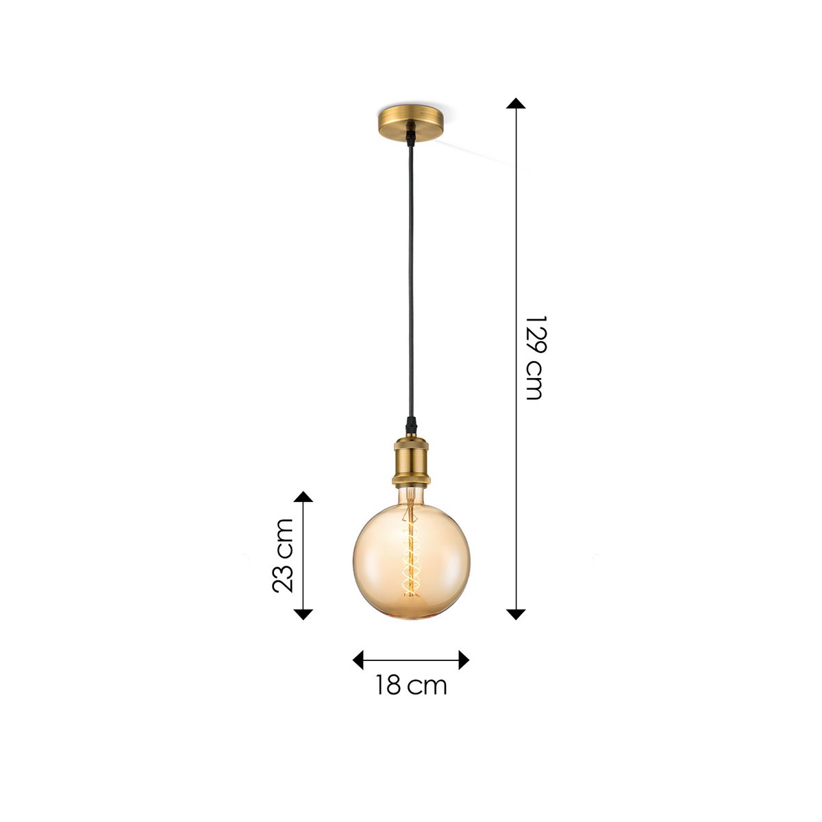 Hängelampe Bronze Vintage - dimmbar E27 Bernstein