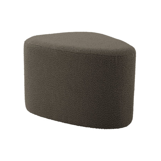 Pouf Ada – Grau – Rechteckiger Bouclé-Hocker