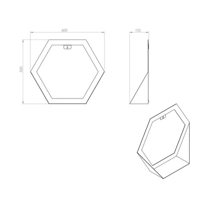 Gorillz Hive Hexagon Wandspiegel – Design trifft Nachhaltigkeit