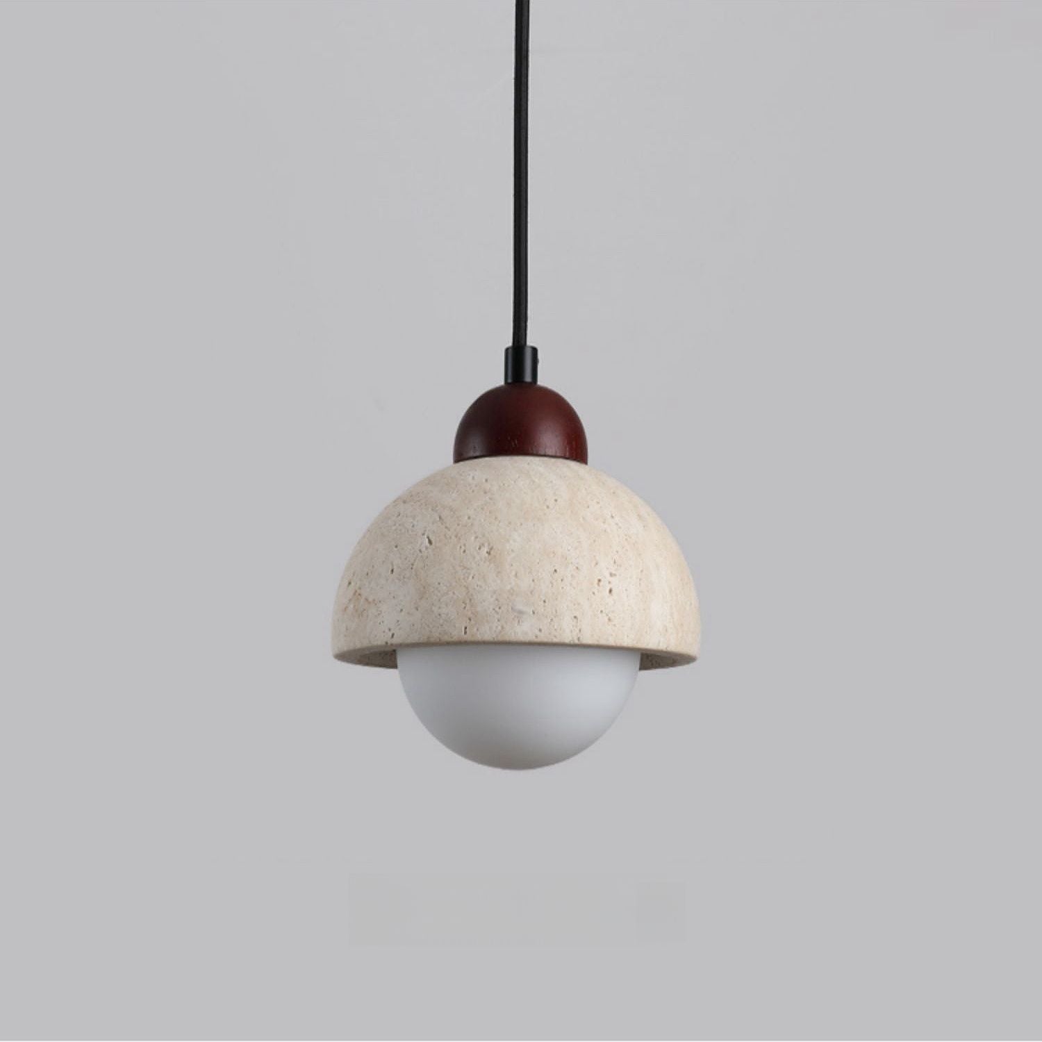 Elegante Pendelleuchte aus Holz und Naturmarmor | Minimalistische Hängelampe für Esstisch mit LED-Beleuchtung, E27/G9 Anschluss-6