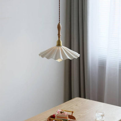 Elegante Pendelleuchte mit Holzhalterung und Geflochtener Schnur | Stilvolle Hängelampe für Esstisch und Wohnräume-4