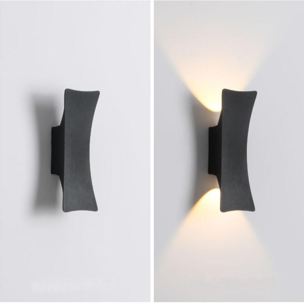 Elegante Außenwandleuchte aus Aluminium | IP65 Wasserdicht, Warmweißes LED-Licht, Oval 24cm x 10cm & Rechteck 25cm x 10cm-6