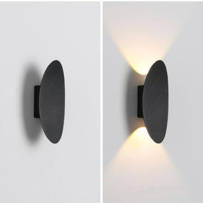 Elegante Außenwandleuchte aus Aluminium | IP65 Wasserdicht, Warmweißes LED-Licht, Oval 24cm x 10cm & Rechteck 25cm x 10cm-5
