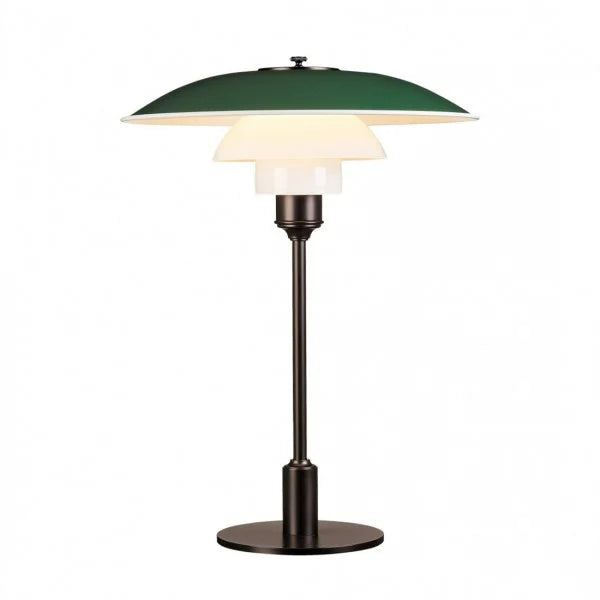 Variant image for Moderne Disc Tischlampe aus Metall und Opalglas | Elegante Nachttischlampe mit Diffuser und Praktischem Tastschalter, 46 cm hoch-3