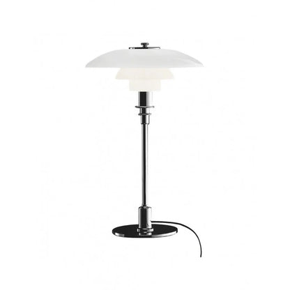 Variant image for Moderne Disc Tischlampe aus Metall und Opalglas | Elegante Nachttischlampe mit Diffuser und Praktischem Tastschalter, 46 cm hoch-1