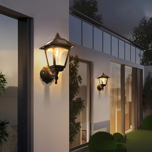 Elegante Solar Wandleuchte Außen mit IP65 Schutzklasse – Kabellose Außenwandleuchte für Garten und Terrasse-1