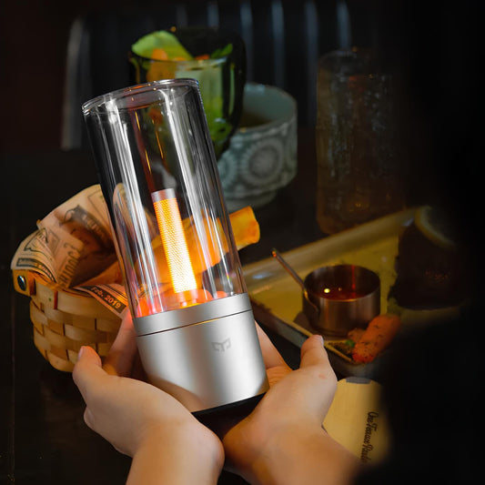 Elegante Akku Tischleuchte | Dimmbar Glasrohrlampe 1