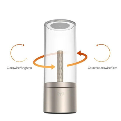 Elegante Akku Tischleuchte | Dimmbar Glasrohrlampe 4
