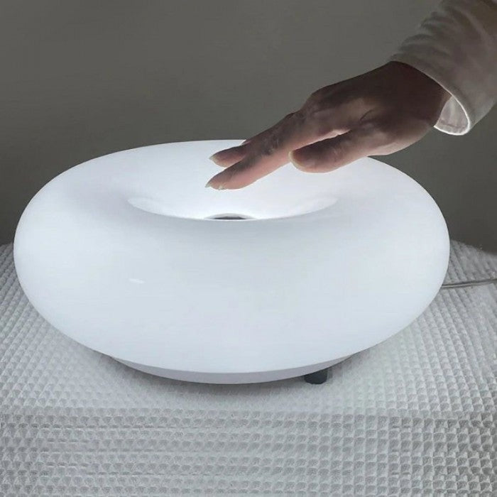 Kreative Bauhaus Donut Wandleuchte und Tischleuchte | Dimmbar, LED, Berührungsschalter, Glas, Metall, Vielseitige Nutzung-6
