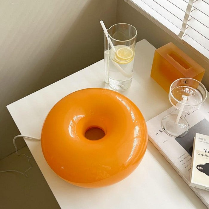 Kreative Bauhaus Donut Wandleuchte und Tischleuchte | Dimmbar, LED, Berührungsschalter, Glas, Metall, Vielseitige Nutzung-4