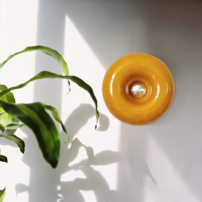 Kreative Bauhaus Donut Wandleuchte und Tischleuchte | Dimmbar, LED, Berührungsschalter, Glas, Metall, Vielseitige Nutzung-5